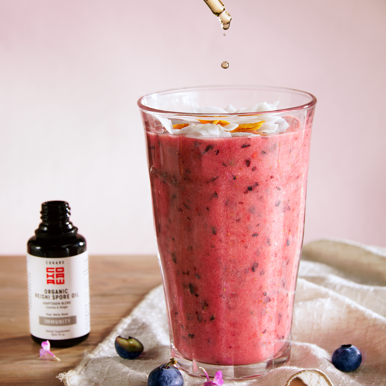 BLUEBERRY AND COCONUT KEFIR SMOOTHIE